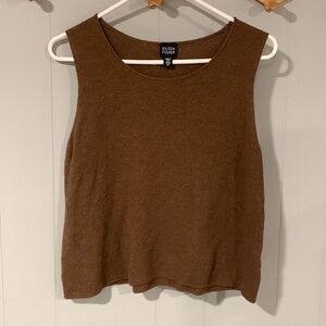 Eileen Fisher Brown Italian Yarn Tank Top Size Medium